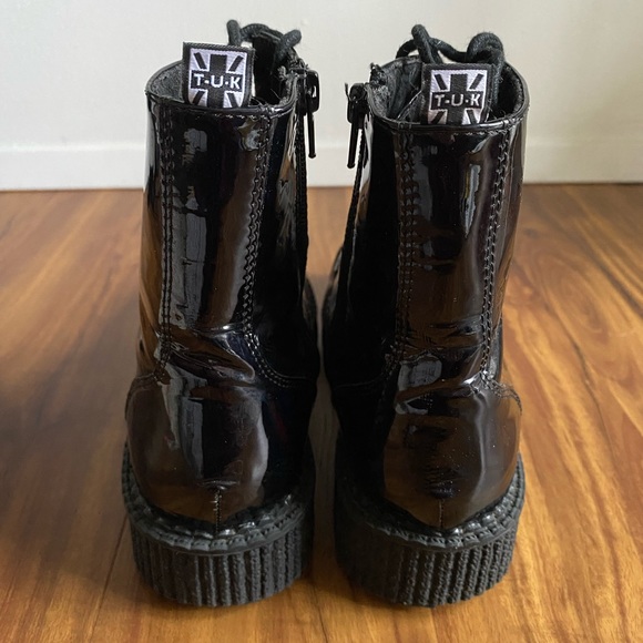 tuk Patent Leather Creeper Boots - Picture 4 of 10